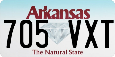AR license plate 705VXT