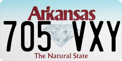 AR license plate 705VXY