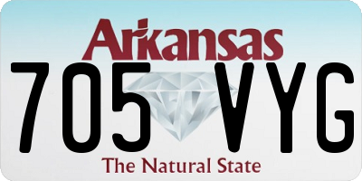 AR license plate 705VYG