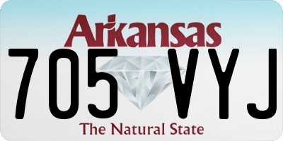 AR license plate 705VYJ