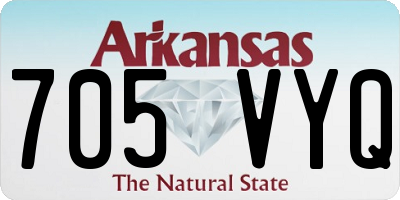 AR license plate 705VYQ
