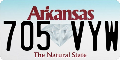 AR license plate 705VYW