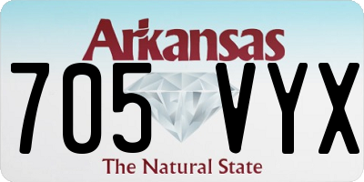 AR license plate 705VYX