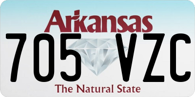AR license plate 705VZC