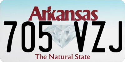 AR license plate 705VZJ