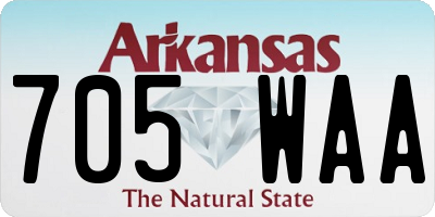 AR license plate 705WAA
