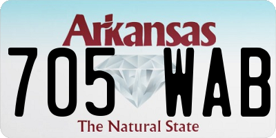 AR license plate 705WAB