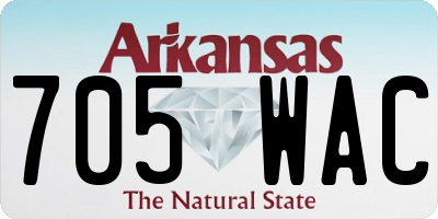AR license plate 705WAC