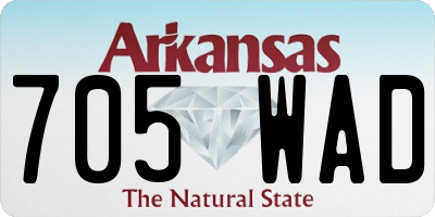 AR license plate 705WAD