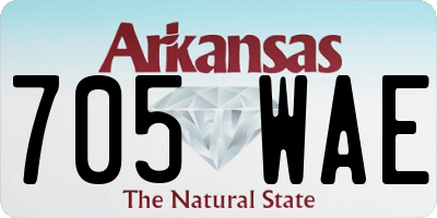 AR license plate 705WAE