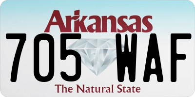 AR license plate 705WAF
