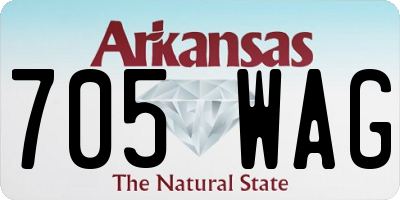 AR license plate 705WAG