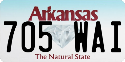 AR license plate 705WAI