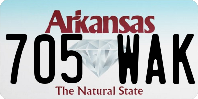 AR license plate 705WAK