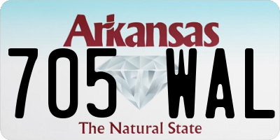 AR license plate 705WAL