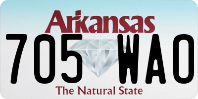 AR license plate 705WAO