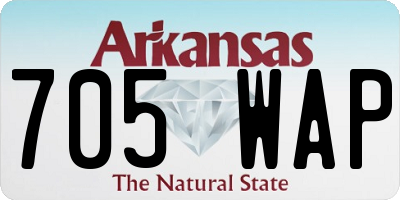 AR license plate 705WAP