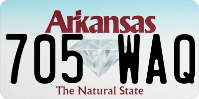 AR license plate 705WAQ