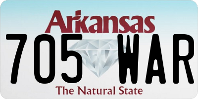 AR license plate 705WAR