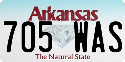 AR license plate 705WAS