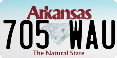 AR license plate 705WAU