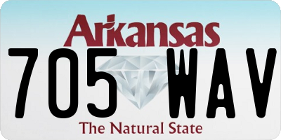 AR license plate 705WAV