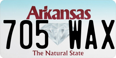 AR license plate 705WAX