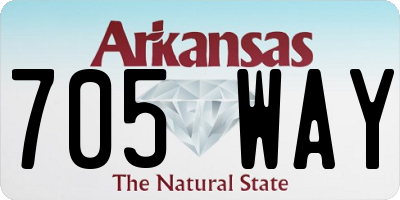 AR license plate 705WAY