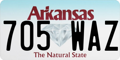 AR license plate 705WAZ