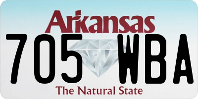 AR license plate 705WBA