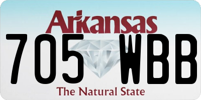 AR license plate 705WBB