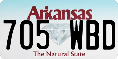 AR license plate 705WBD
