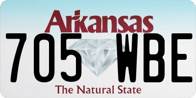 AR license plate 705WBE