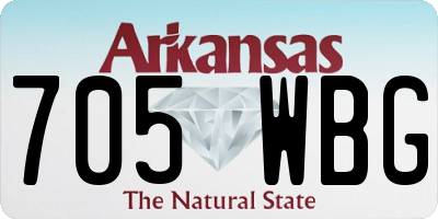 AR license plate 705WBG
