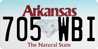 AR license plate 705WBI