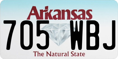 AR license plate 705WBJ