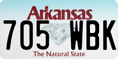 AR license plate 705WBK