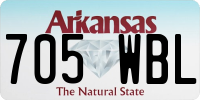 AR license plate 705WBL