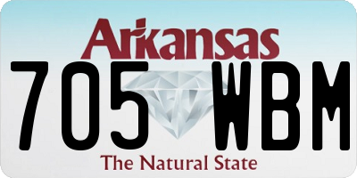AR license plate 705WBM