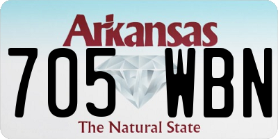 AR license plate 705WBN