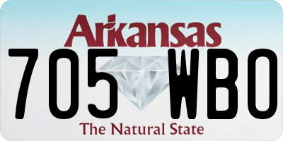 AR license plate 705WBO