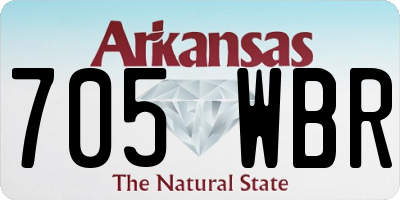AR license plate 705WBR