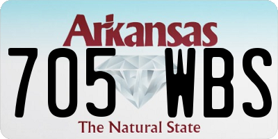 AR license plate 705WBS