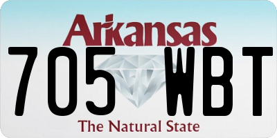 AR license plate 705WBT