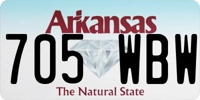 AR license plate 705WBW