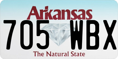 AR license plate 705WBX