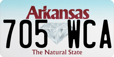 AR license plate 705WCA
