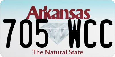 AR license plate 705WCC
