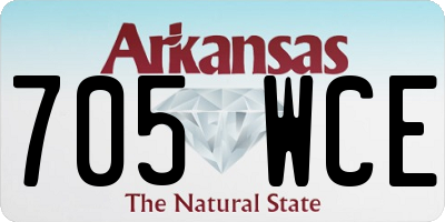 AR license plate 705WCE