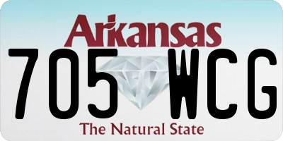 AR license plate 705WCG